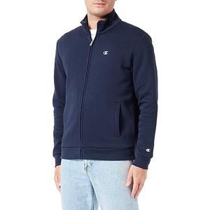 Champion Legacy Basics-Poly-Fleece Full Zip Sweatshirt voor heren, Navy Blauw, M