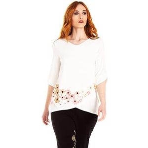 Mamatayoe Gouden overhemd, wit, standaard voor dames, Regulable, XL