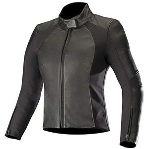 Motorjack Alpinestars Vika V2 Womens Leather Jacket Black, Zwart, 42