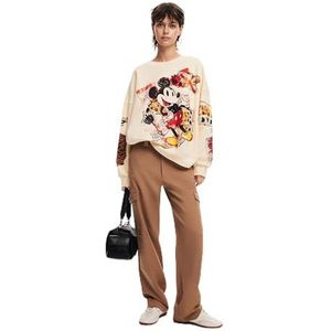 Desigual - Mickey Mouse - Sweater - Lange Mouwen - Ronde Hals - Dierenprint