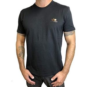 ALPHA INDUSTRIES Heren Basic T Small Logo T-Shirt, zwart/goud, XXL