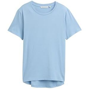TOM TAILOR DENIM - Shirt - Lichtblauw - Kwartmouw - Normale Pasvorm