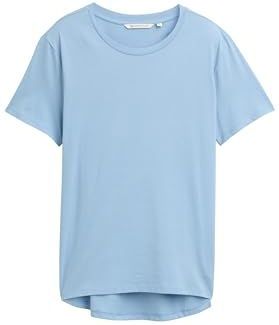 TOM TAILOR DENIM - Shirt - Lichtblauw - Kwartmouw - Normale Pasvorm