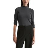 Marc O'Polo - Shirt - Donkergrijs - Lange Mouw - Normale Pasvorm