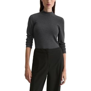 Marc O'Polo - Shirt - Donkergrijs - Lange Mouw - Normale Pasvorm