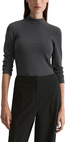 Marc O'Polo - Shirt - Donkergrijs - Lange Mouw - Normale Pasvorm