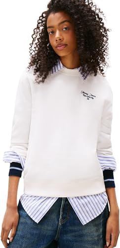 Tommy Jeans - Reg Ess Logo 1 - Sweatshirt - 100% Regeneratief Katoen