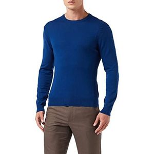 Hackett London Heren Bamboo Crew Sweater, 5suestate blue, M