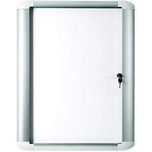 Magnetisch wandbord, aluminium frame voor binnen en buiten, afsluitbaar, binnenformaat 45 x 62,4 cm (4 x A4)