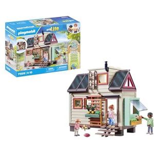PLAYMOBIL myLife 71509 Tiny House, divers ingericht gezinshuis met gedetailleerde accessoires, een miniatuurhuis met tuin, leuk fantasierijk rollenspel, duurzam speelgoed voor kinderen vanaf 4 jaar