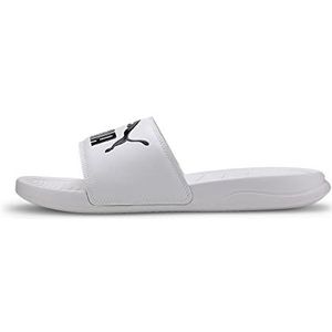 PUMA Men Popcat 20 Slide Sandal, Puma White-Puma Black, 37 EU
