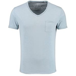 KEYLARGO Heren Water V-hals T-Shirt, Steel Blue (1214), S