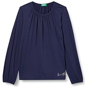 United Colors of Benetton T-shirt met lange mouwen voor meisjes, donkerblauw 252, 160 cm