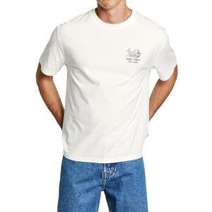 Pepe Jeans Heren Suan Tee, T-shirt, wit, L, Wit (Off White), L