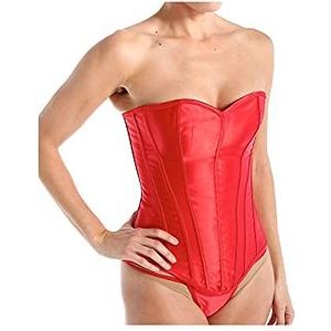 Shirley of Hollywood Nummer 31044 Maat 38 Rode Rits Front Satin Corset