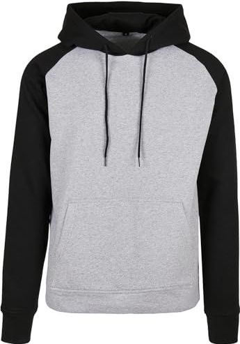 Build Your Brand - Basic Raglan Hoodie - Dames - Katoenmix - Contrastkleurige Raglanmouwen