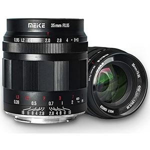 Meike 35mm f0.95 Groot diafragma Handmatige Focus Prime Vaste Lens APS-C Compatibel met Panasonic Lumix Olypums M43 Mount Spiegelloze Camera's GH4 GH5 GH6