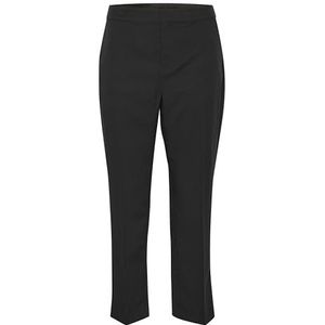 Cream Damesbroek, cropped lengte, slim fit, midrise taille, bootcut leg, Zwart, 42