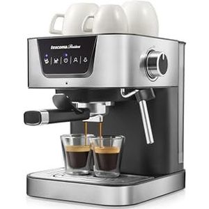 Tescoma 909010 Handmatige espressomachine, 19 bar, met stoomsproeier, dubbele uitgangsarm, kopwarmer, president-lijn