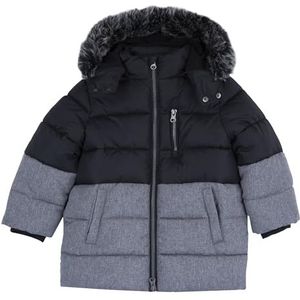 Chicco, Kinderjas met capuchon en praktische ritssluiting, met moderne en modieuze patronen, machinewasbaar, kinderkleding, ontworpen in Italië, grijs (2), 3 Jaar