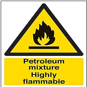 VSafety Petroleum Mixture. Zeer brandbaar waarschuwingsbord - 150mm x 200mm - 1mm Rigid Plastic