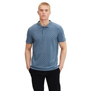TOM TAILOR Uomini Poloshirt met patroon 1033007, 30620 - Blue Minimal Paisley Design, S