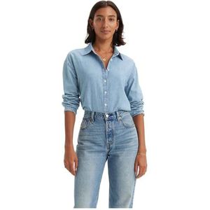 Odessa LS Shirt Light Indigo - Worn IN, Cool Blue Popsicle 2, L