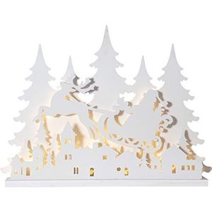 Star Rendieren, Santa, Wald 89 warmwhite LED, wit, ca. 75x60 cm, hout"", 650-11