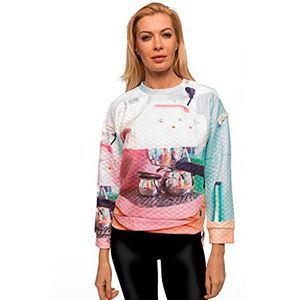 Culito from Spain dames sweatshirt, rond, met twee zijsluitingen, vanaf de taille ca. 20 cm FW17802A-S maat