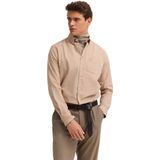 Bugatti - Overhemd - Beige - Soft Cotton - Lange Mouwen - Modern Fit - Button-down Kraag
