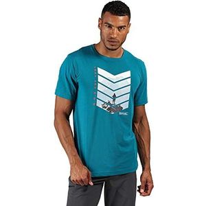Regatta Heren Breezed' Active korte mouw katoenen bedrukte T-shirts/polo's/vesten