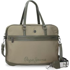 Pepe Jeans Corin Laptoptas, groen, 40 x 30 x 5 cm, polyester en PU van Joumma Bags, Groen, Eén maat, laptoptas