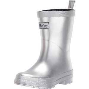 Hatley Regenlaarzen met print voor jongens, Grijs Zilver Shimmer 020, 5.5 UK Child