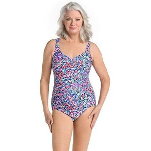 Maxine of Hollywood Women's Standard Over The Shoulder Shirred One Piece Swimsuit, Multi//Luminescense, 16