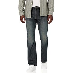 Wrangler Authentics Relaxed Fit Boot Cut Jean voor heren, Blauw/Zwart Stretch, 34W / 32L