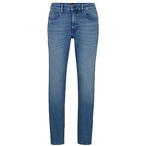 BOSS Delaware BC-C blauwe slimfit jeans voor heren van comfortabel stretch-denim, blauw, 33W / 34L