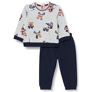 Chicco Kerstman-set met gebreide jas en beenkappen, set van pyjama, blauw, 74 kinderen