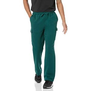Amazon Essentials Heren Cargo Fleece Jogger, Donkergroen, XXL