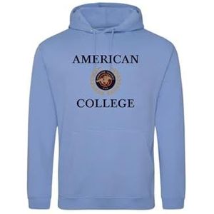 AMERICAN COLLEGE USA Sweatshirt Sweatshirt Print Warme Kleding Unisex Mannen en Vrouwen Casual Model ACSCW7 Sky Blue M, Turkoois, M