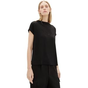 TOM TAILOR T-shirt voor dames, 14482 - Deep Black, XXS