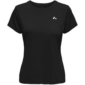 Only Play Trainingsshirt voor dames met logo, zwart, M