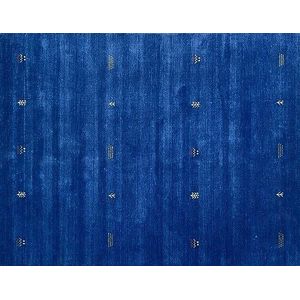 WAWA TEPPICHE Gabbeh tapijt blauw 100% wol 200 x 300 cm handgeweven oosterse tapijt G64T6
