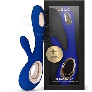 LELO SORAYA Wave Luxe Rabbit-stimulator met Unieke WaveMotion-technologie, Midnight Blue