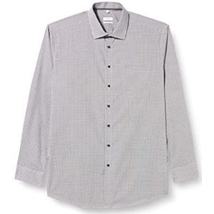 Seidensticker Men's Regular Fit shirt met lange mouwen, grijs, 38, grijs, 38