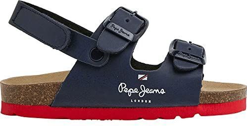 Pepe Jeansunisex voor kinderen. PBS90056 Anatomische sandalen Double Kansas navy (24), Plat, Klittenband, Casual, Marineblauw, kinderkleding
