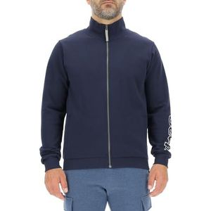 JEEP O102892-A928 J Heren Sweatshirt Full Zip Outline Print Groot op Mouwen J23W Heren Night Blue L