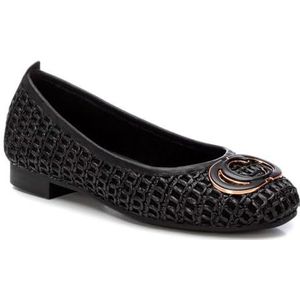 Carmela - Ballerina Pumps - Raffia - Decoratieve Voorkant
