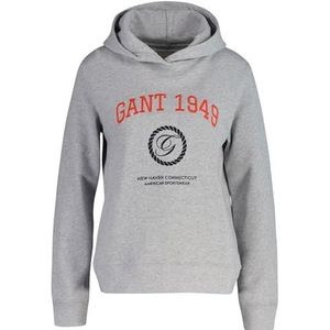 Gant - Crest Hoodie - Grijs - Vrouw