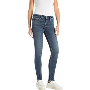REPLAY Dames Jeans New Luz Power Stretch, Dark Blue 007 (blauw), 26W/28L, 007, donkerblauw, 26W / 28L
