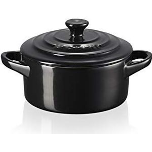 Le Creuset Mini steengoed cocotte, 250 ml, 10 x 5 cm, matzwart, 71901100000100